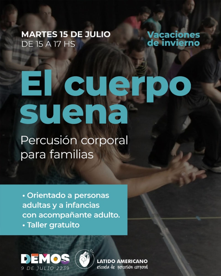 Taller El cuerpo suena - percusión corporal para familias